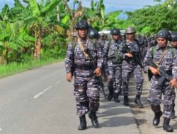 Siaga Bangsitnas Serta Asah Naluri Tempur Prajurit Yonif 9 Marinir Laksanakan Hanmars Dan Latihan Menembak
