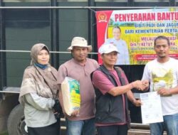 I Ketut Suwendra Serahkan Bantuan Bibit Padi Inpari 32 ke Poktan di Lampung Timur