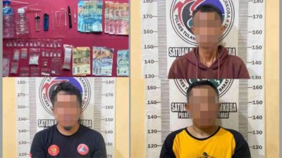 Satresnarkoba Polres Tulang Bawang Barat Berhasil Amankan Tiga Pria diduga Pelaku Penyalahgunaan Narkotika