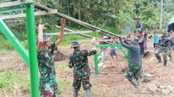 Jembatan Gantung Garuda di Way Umbar Tanggamus Capai 45 Persen, Pangdam XXI: Akses Warga Jadi Prioritas