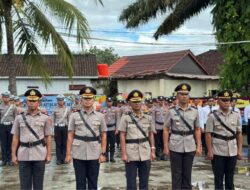 Kapolres Pesisir Barat PimpinLangsung Upacara Sertijab Pejabat Utama