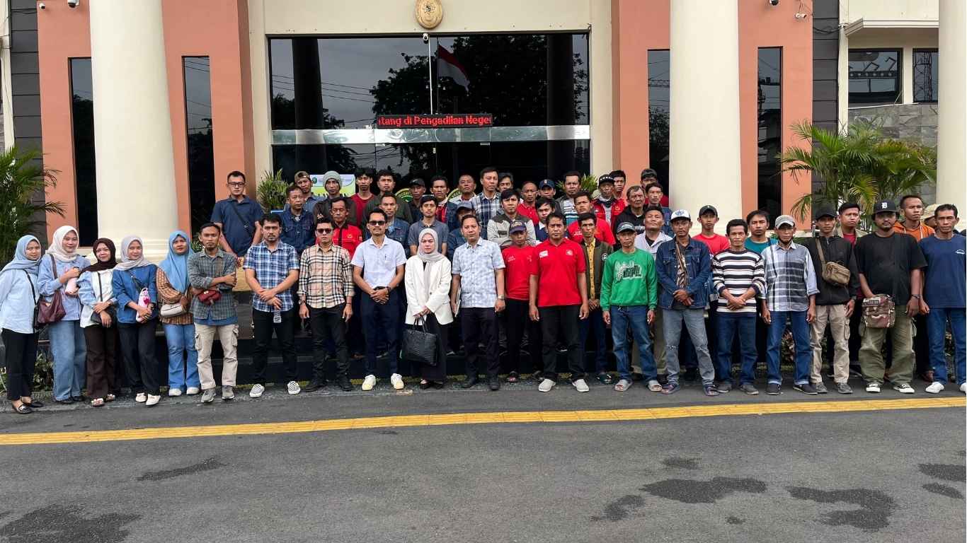 Ratusan Buruh PT San Xiong Steel Ajukan Gugatan PHI ke PN Tanjungkarang