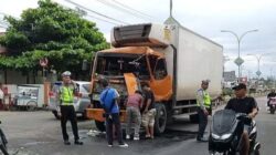 Sat Lantas Polres Tanggamus Gelar Olah TKP Kecelakaan Beruntun di Depan SPBU Kota Agung