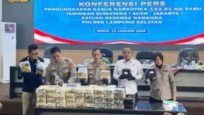 Polisi Bongkar Penyelundupan Sabu Bernilai Rp122 Miliar di Pelabuhan Bakauheni