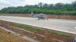 Di Mesuji, F-16 Dan Super Tucano Sukses Mendarat Dan Lepas Landas Di Jalan Tol