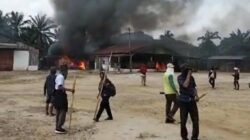 Sejumlah Bangunan PT BSA, Lampung Tengah, Ludes Dibakar Amuk Massa
