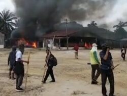 Sejumlah Bangunan PT BSA, Lampung Tengah, Ludes Dibakar Amuk Massa