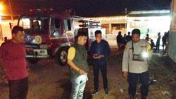 Polisi Olah TKP Kebakaran Ruko Rental PS dan Barbershop di Lampung Utara